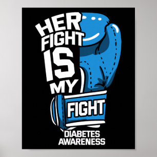 Medvetenhet om diabetes Stöd för diabetesketoacido Poster