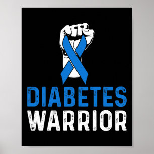Medvetenhet om diabetes T1d Diabetes Warrior Poster
