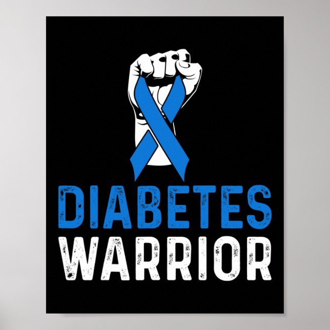 Medvetenhet om diabetes T1d Diabetes Warrior Poster (Framsidan)