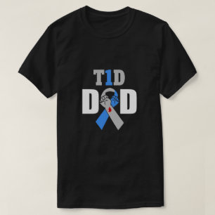 Medvetenhet om diabetes T1D Pappa T Shirt