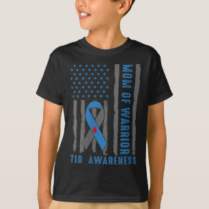 Medvetenhet om diabetes T1d Warrior typ 1 för kvin T Shirt