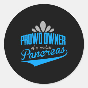 Medvetenhet om diabetes typ 1 2 - diabetes T1D2D 3 Runt Klistermärke