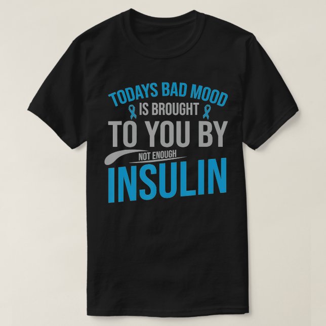 Medvetenhet om diabetes typ 1 2 - diabetes T1D2D  T Shirt (Design framsida)