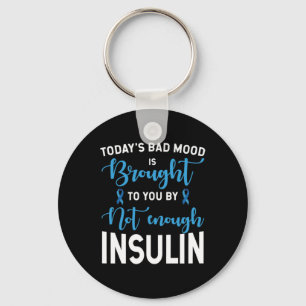 Medvetenhet om diabetes typ 1 2 - diabetes T1d T2d Nyckelring