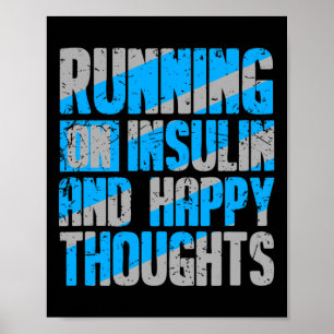 Medvetenhet om diabetes typ 1 2 - diabetes T1D T2D Poster