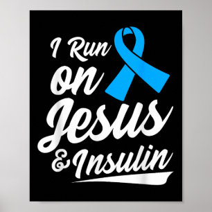 Medvetenhet om diabetes typ 1 2 - diabetes T1d T2d Poster