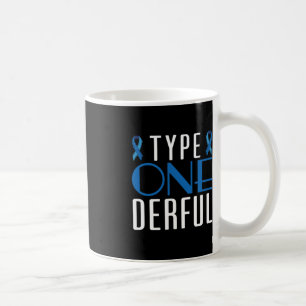 Medvetenhet om diabetes typ 1 - diabetes T1D 1 Kaffemugg