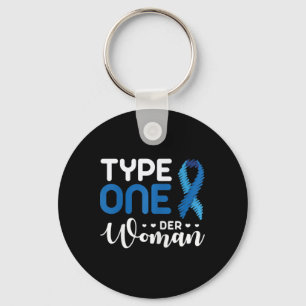 Medvetenhet om diabetes typ 1 - diabetes T1D 2 Nyckelring