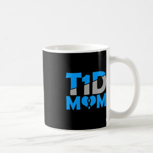 Medvetenhet om diabetes typ 1 - diabetes T1D Mamma Kaffemugg