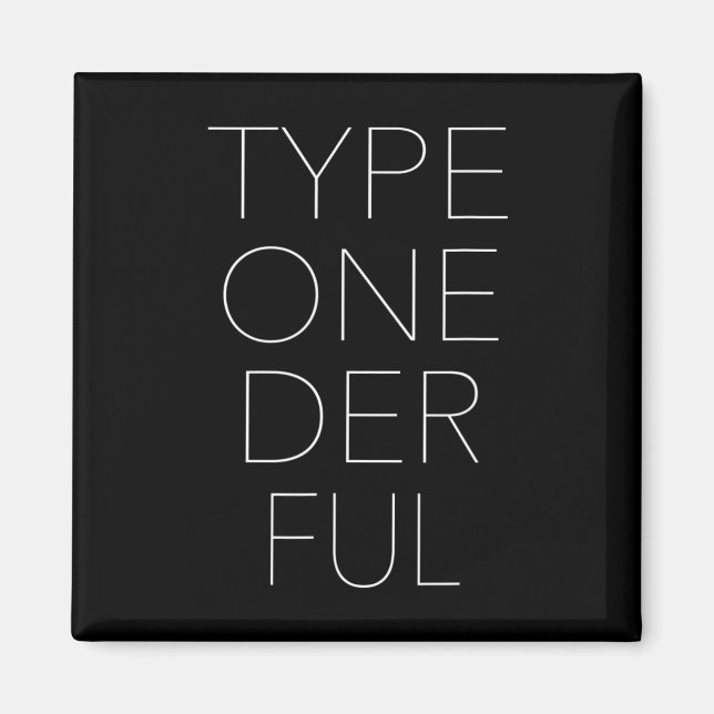 Medvetenhet om diabetes typ 1 magnet (Framsidan)