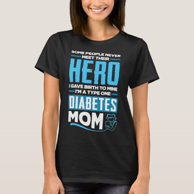 Medvetenhet om diabetes typ 1, Mamma T Shirt (Framsida)