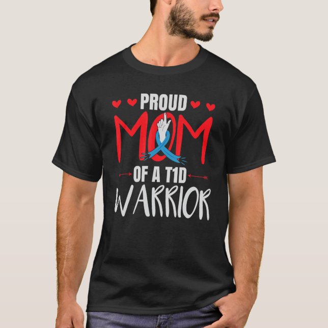 Medvetenhet om diabetes typ 1 Mamma T Shirt (Framsida)