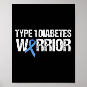 Medvetenhet om diabetes typ 1 månad poster