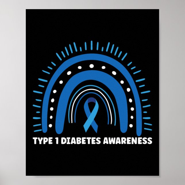Medvetenhet om diabetes typ 1 månad poster (Framsidan)
