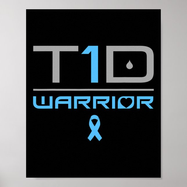 Medvetenhet om diabetes typ 1, roligt poster (Framsidan)