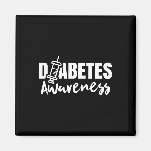 Medvetenhet om diabetesmedel Insulin diabetes Diab Magnet (Framsidan)