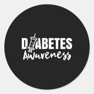 Medvetenhet om diabetesmedel Insulin diabetes Diab Runt Klistermärke