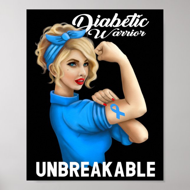 Medvetenhet om diabetesmedel Insulin, diabetes typ Poster (Framsidan)