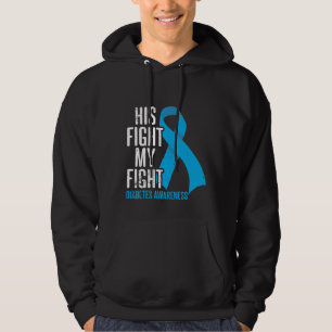 Medvetenhet om diabetesrelaterad sonsupport hoodie