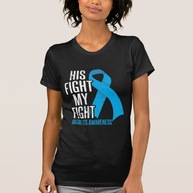 Medvetenhet om diabetesrelaterad sonsupport t shirt (Framsida)