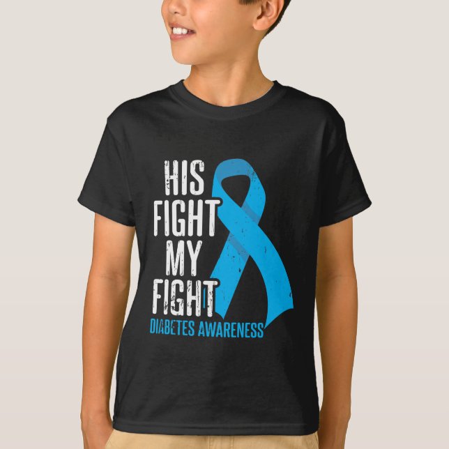 Medvetenhet om diabetesrelaterad sonsupport t shirt (Framsida)