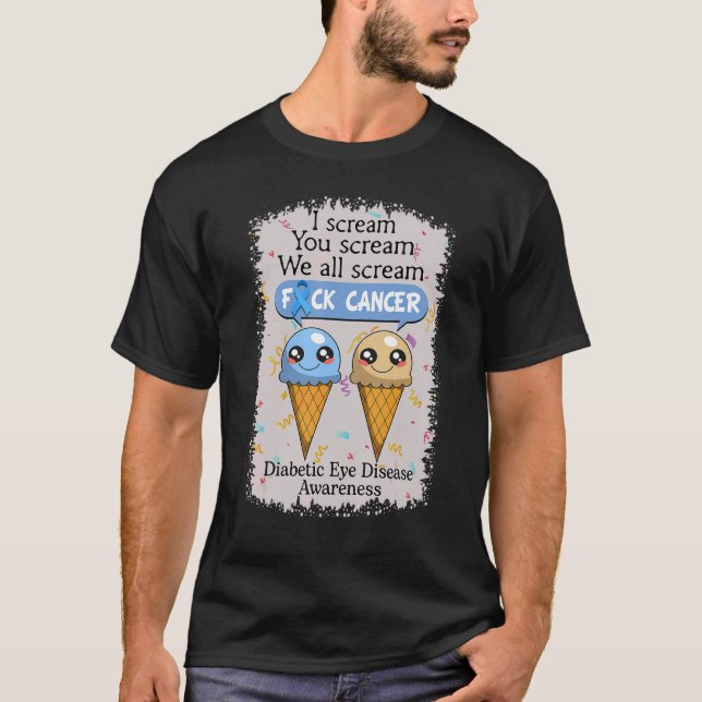 Medvetenhet om diabetesrelaterade sjukdomar i Öga  T Shirt (Framsida)