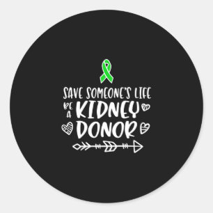 Medvetenhet om donation av njurar, organdonator runt klistermärke