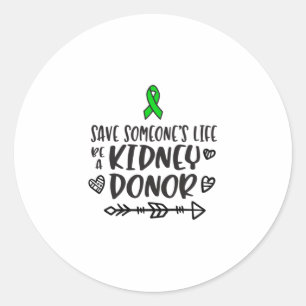 Medvetenhet om donation av njurar, organdonator runt klistermärke