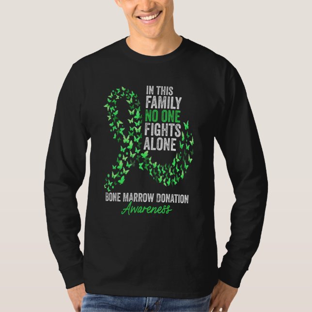 Medvetenhet om donationsmånaden för benmärgsfjäril t shirt (Framsida)