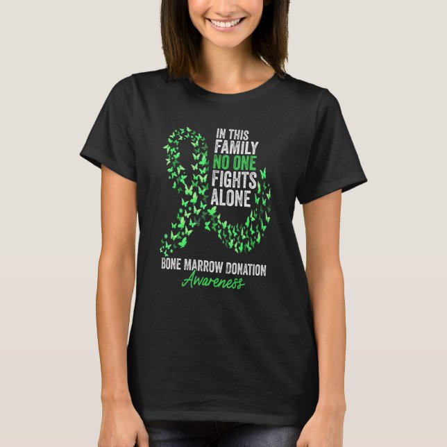 Medvetenhet om donationsmånaden för benmärgsfjäril t shirt (Framsida)