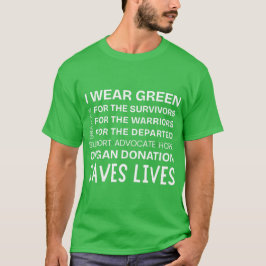 Medvetenhet om donatorer Stolt Stöd Tacksam Unisex T Shirt