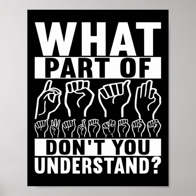 Medvetenhet om Dövet American Sign Language Poster (Framsidan)