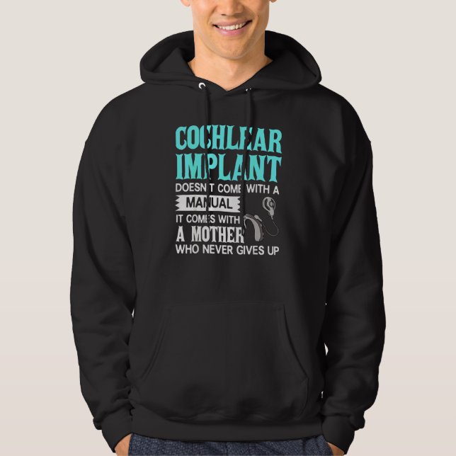 Medvetenhet om Dövet i Cochlear Implant Hoodie (Framsida)