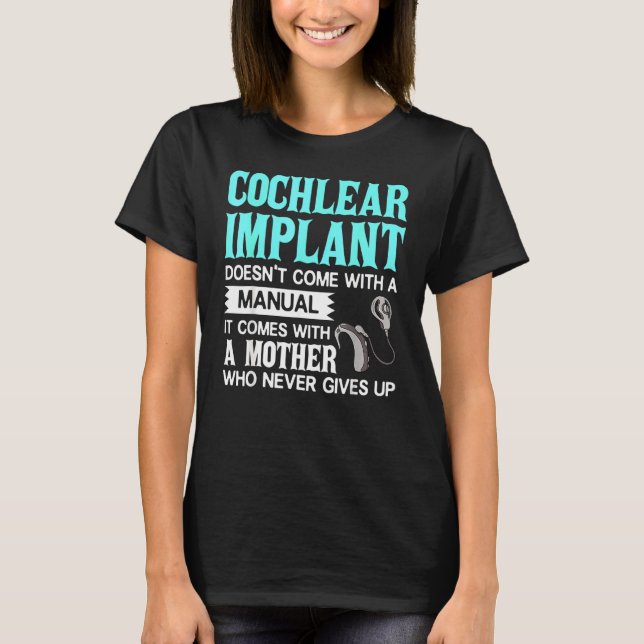 Medvetenhet om Dövet i Cochlear Implant T Shirt (Framsida)