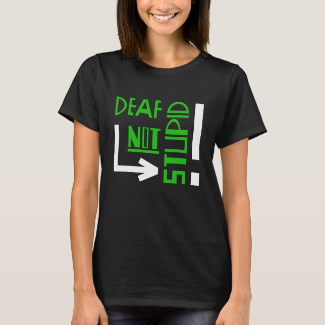 Medvetenhet om dövets funktionsnedsättning t shirt (Framsida)