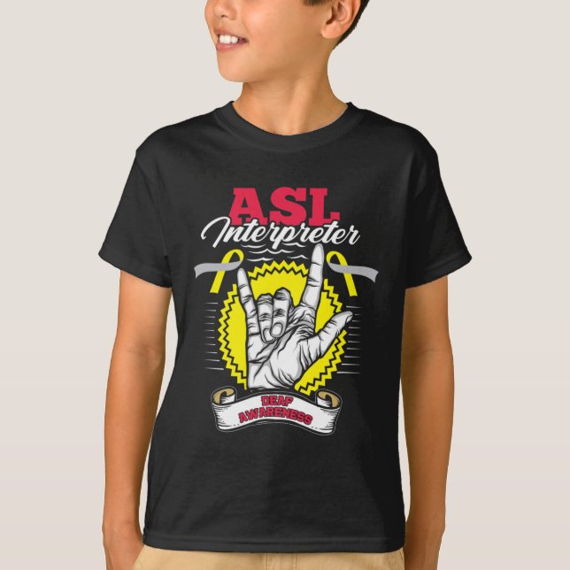 Medvetenhet om dövhet vid hörselförlust t shirt (Framsida)