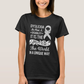 Medvetenhet om dyslexi Se världen unik, ej anpassa T Shirt