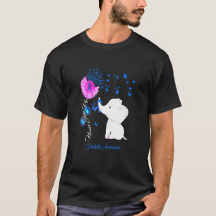 Medvetenhet om elefant-diabetes - Diabetes Ribbon T Shirt
