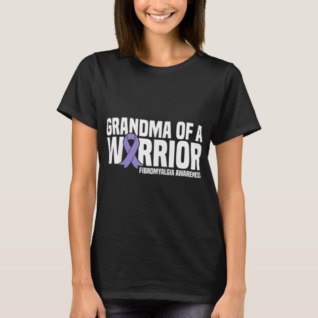 Medvetenhet om en krigare fibromyalgi t shirt (Framsida)