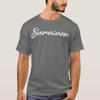 Medvetenhet om Encefalit Survivor Glitter Ribbon S T Shirt