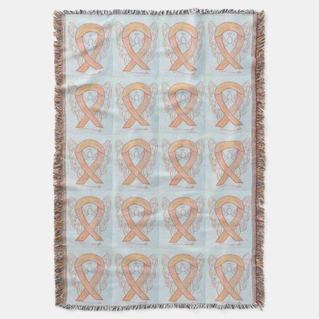 Medvetenhet om endometrial cancer BandThrow Blanke Filt (Framsidan Vertikal)