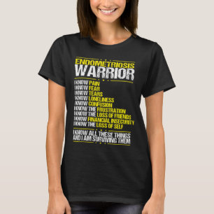 Medvetenhet om endometrios Jag känner smärta Gul T Shirt