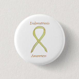 Medvetenhet om endometrios Ribbon Anpassningsbar P Knapp