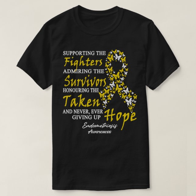 Medvetenhet om endometrios till stöd för kampen mo t shirt (Design framsida)