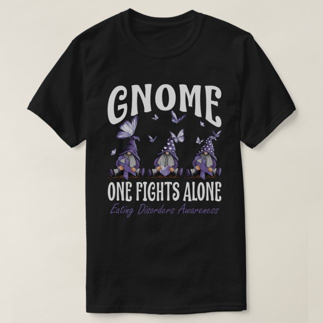 Medvetenhet om Ensam för matvanor T Shirt (Design framsida)