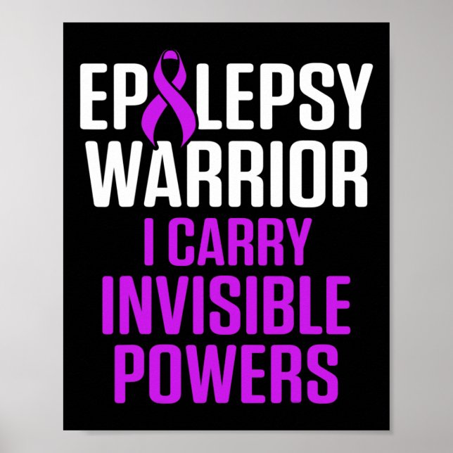 Medvetenhet om epilepsi Carry Epileptic Warrior Su Poster (Framsidan)