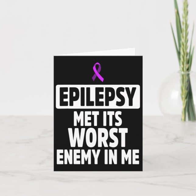 Medvetenhet om epilepsi Enemy Epileptic Warrior Su Kort (Framsida)