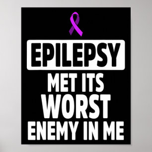 Medvetenhet om epilepsi Enemy Epileptic Warrior Su Poster