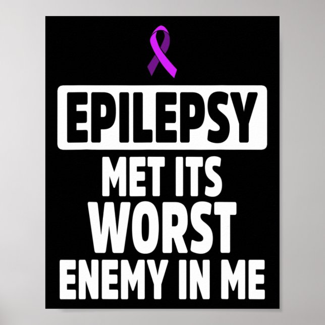 Medvetenhet om epilepsi Enemy Epileptic Warrior Su Poster (Framsidan)
