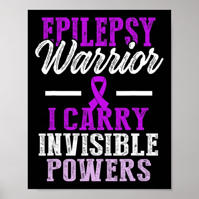 Medvetenhet om epilepsi Epileptisk Warrior Överlev Poster (Framsidan)